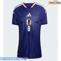 Camisa de time de futebol Japão Takumi Minamino #8 Replicas 1º Equipamento Feminina Mundo 2026 Manga Curta